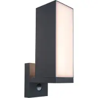 Lutec Wall lamp Cuba anthracite with sensor