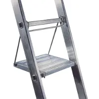 Escalo Voetenbank voor ladder metaal zilverkleurig