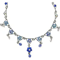 Behave - blauwe bloemen ketting - romantische lente look