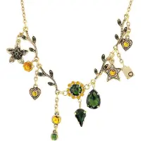 Behave - Goudkleurige Ketting - Ster, Druppel, Bloem, Blad, Hart Hangers - 40 cm