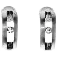 Behave - Oorbel steker zilverkleur minimalistisch glans 1 cm
