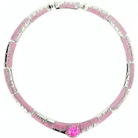 Behave - Roze ketting met steen - Nikkelvrij - Modeketting 42 cm