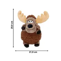 Kong Sherps Floofs Big Moose Hondenspeeltje | Pluche Eland met Ribfluweel Details