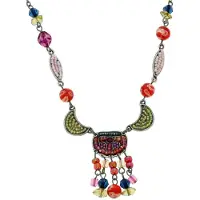Behave - Gekleurd kettinkje met kralen - Mode ketting 41 cm + verlengketting