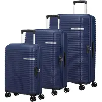 American Tourister kofferset - 3 delig Liftoff set - handbagage + M/L - Midnight blue