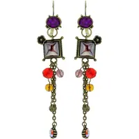 Behave - Oorbellen met hanger en kralen - Boho stijl - 9,5 cm lang