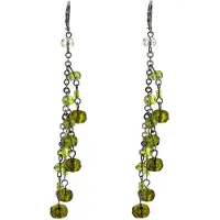 Behave - Lange oorhangers dames - Boho stijl - Groene kralen