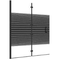 vidaXL Douchewand inklapbaar 120x140 cm ESG zwart