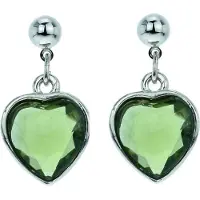Behave Hartjes oorbel hanger groen