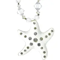Behave - Ketting met heldere kralen en ster hanger - Elegant & zomers