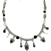 Behave - Vintage ketting dames - Zwart hangerdetail - Boho stijl - 41 cm