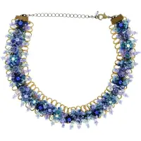 Behave - Choker bloemetjes blauw - romantische zomerstijl accessoire
