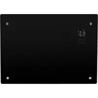 Eurom Convector verwarming alutherm verre 1000w voor in de badkamer met wi-fi en glazen behuizing zwart