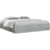 vidaXL Bedframe grijs sonoma eikenkleurig 200x200 cm