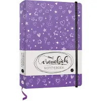 Creachick notitieboek - paars - 208 pagina's - gelinieerd