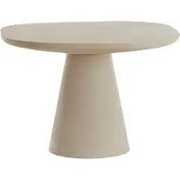 Light & Living Bijzettafel 60x60x41 cm ABALA mat crème (Beige, 60x60x41 diameter: 60cm)