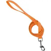 Nobleza Hondenriem - Hondenlijn 120 cm - Fluorescerend Nylon - Oranje met Stippen - Maat L