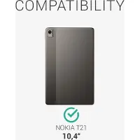 Kwmobile Hoes geschikt voor Nokia T21 Tablet - Siliconenhoes voor tablet in mat zwart - Tablet cover