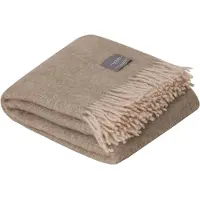 Stackelbergs Mohair Deken Gerolde Franje 130x170 Cm & Brindle Melange - Plaids & dekens Wol Light Taupe - 4141