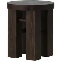 Normann Copenhagen Kruk Fyr Stool Dark Brown