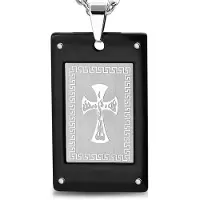 Montebello Ketting Jazz Kruis - 316L Staal - 45x27mm - 60cm