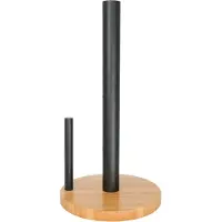 Point-Virgule Keukenrolhouder - Bamboe - Zwart - Ø 15cm H 29cm