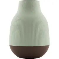 Point-Virgule Vaas uit bamboevezel saliegroen en donkergrijs ø 18.1cm H 25cm