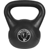 Gorilla Sports Kettlebell 18 kg zwart kunststof