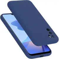 Cadorabo TPU Liquid Silicone Case Cover voor Oppo A16s / A54s (Oppo A54s, Oppo A16s), Smartphonehoes, Blauw
