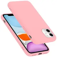 Cadorabo TPU Liquid Silicone Case Cover (iPhone 11), Smartphonehoes, Roze