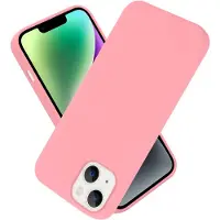 Cadorabo Hoesje voor Apple iPhone 14 PLUS in TPU Liquid Silicone Case Stijl (iPhone 14 Plus), Smartphonehoes, Roze