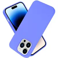 Cadorabo Hoesje voor Apple iPhone 14 PRO in TPU Liquid Silicone Case Stijl (iPhone 14 Pro), Smartphonehoes, Paars