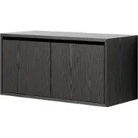 New Works Cabinet Lage Kast met Deuren Black Ash