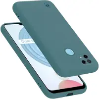 Cadorabo Hoesje geschikt voor Realme C21 in LIQUID GROEN - Beschermhoes gemaakt van flexibel TPU silicone Case Cover