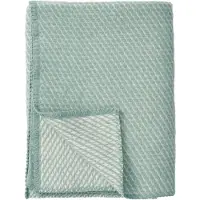 Klippan Yllefabrik Velvet Plaid Midi 90x130 Cm - Plaids & dekens Biologische Lamswol Duck Egg Blue - 230703