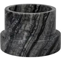 Mette Ditmer Marble Kaarshouder Hoog Zwart/grijs - Kaarshouders Marmer Black - MARBCL98