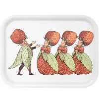 Design House Stockholm The Strawberry Family dienblad 20x27 cm White