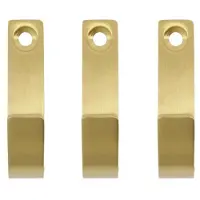 Meraki Thapsus haak 3-pack Geborstelde messing afwerking