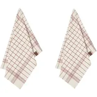 Humdakin 2-pack Christmas Theedoek Rood - Keukenhanddoeken Biologisch Katoen Red - 628-202