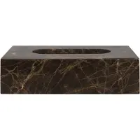 Mette Ditmer Marmeren zakdoekdoos 14x25,5 cm Bruin