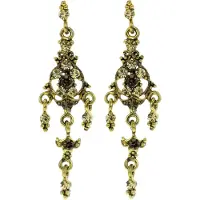 Behave - Oorhangers dames - Goudkleur bruin - Vintage elegant stijl