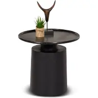 De Bommel Meubelen Bijzettafel Nessa - rond Ø50 cm - metaal Zwart - opruiming
