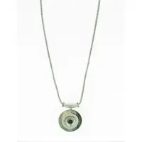 Behave - Korte ketting met schelp hanger en zwarte facetsteen 40 cm