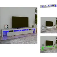 vidaXL Tv-kast - Tv-kasten - Tv-meubel - Tv-meubel Met LED-verlichting - Tv-meubel met LED-verlichting 260x36,5x40 cm betongrijs