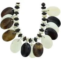 Behave - Ketten bruin en crème - Verstelbare lengteketting 75 cm"
