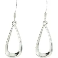 Behave - Oorhangers dames - zilverkleur - druppelvorm - minimal chic