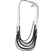 Behave - Ketting met zwarte houten kralen - Boho festivalstijl