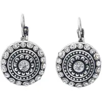 Behave - Oorbellen met ronde steentjesvorm - bohemian glamour stijl