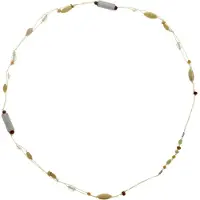 Behave - Lange kralenketting wit crème - Boho zomerstijl - 125 cm