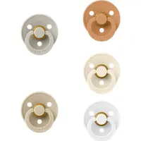 BIBS fopspenen 6-18 maand set 5 stuks White,Ivory,Vanilla,Sand en Caramel maat 2